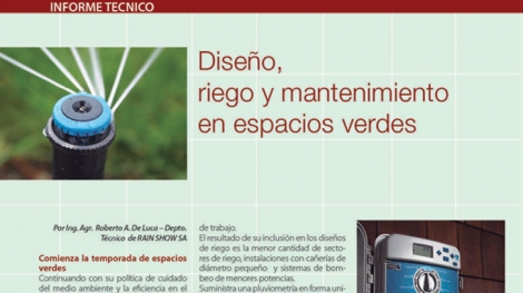 Diseño, riego y mantenimiento en espacios verdes